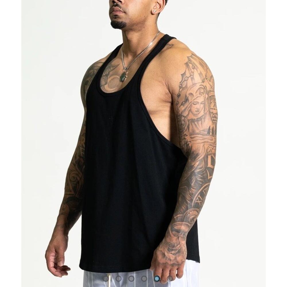Iron Willed Stringer Dagger Muscle Tank Top Shirt Mens XXXL Black Weightlifting